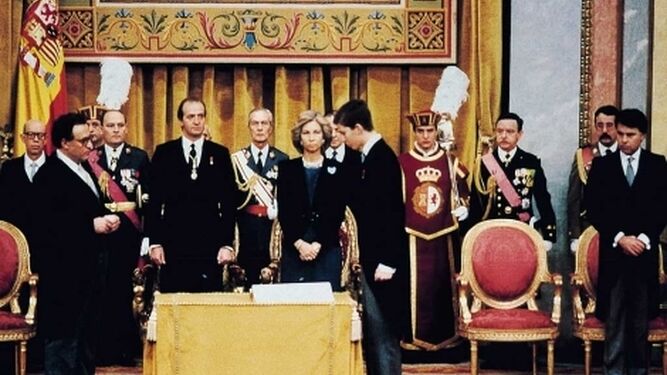 Jura de la Constitución del entonces Príncipe Felipe