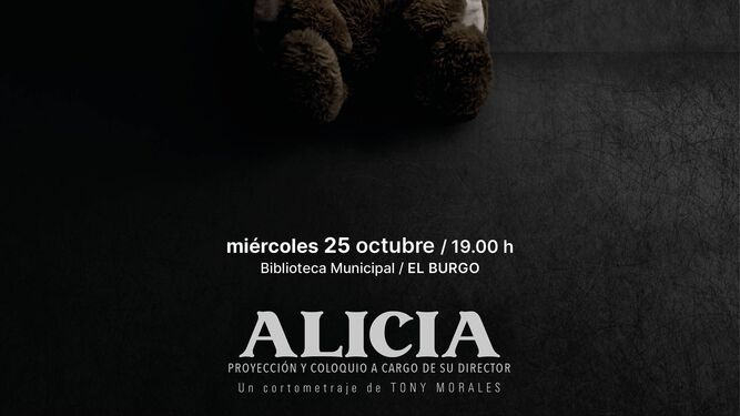 Cartel del cortometraje 'Alicia'  del malagueño Tony Morales