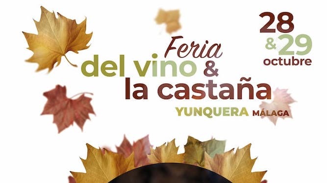 Cartel promocional de la Feria del Vino y la Castaña de Yunquera.