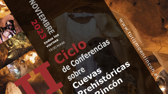 Cartel del II Ciclo de Conferencias sobre Cuevas Prehistóricas