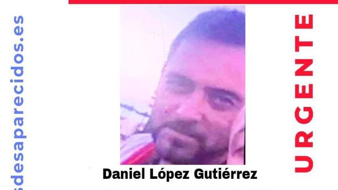 El cartel difundido por SOS Desaparecidos sobre la desaparición de Daniel López.