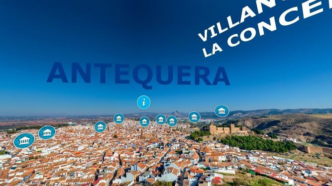 El municipio de Antequera visto con el visor aéreo 'Málaga 360º'