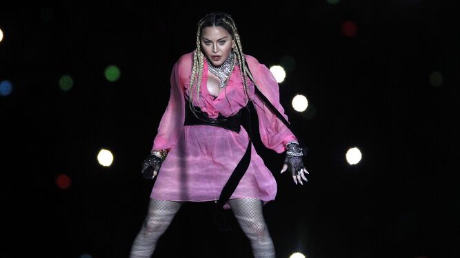 Imagen de archivo de la cantante Madonna durante uno de sus conciertos.