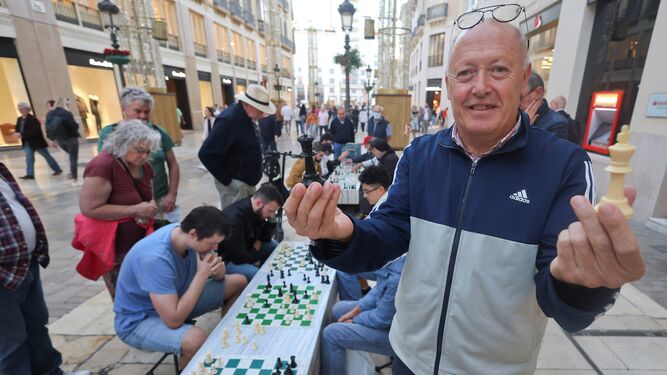 José Antonio Sánchez, el malagueño que decidió empezar a jugar al ajedrez en calle Larios.