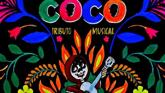 Cartel promocional del tributo musical de Coco.
