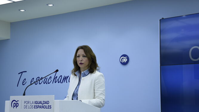 Patricia Navarro, en la sede del PP de Málaga.