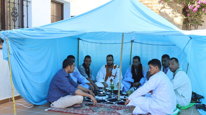 Delegación saharaui en Benarrabá.