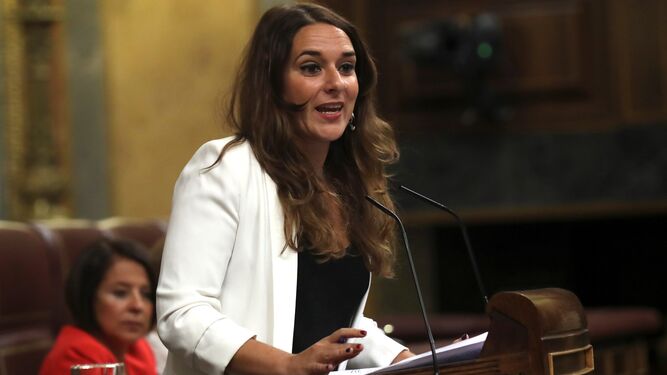 Noelia Vera, ex portavoz de Podemos y ex secretaria de Estado de Igualdad, en el Congreso.