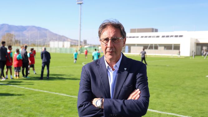 Loren Juarros, en la Ciudad Deportiva del Málaga CF.
