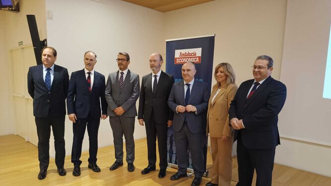 Un instante de la presentación del XXIV barómetro de expectativas empresariales de Andalucía Económica.