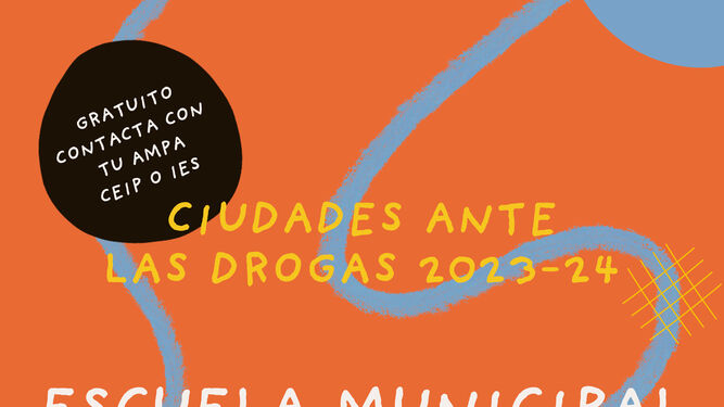 Cartel de los talleres gratuitos 'Ciudades ante las drogas'