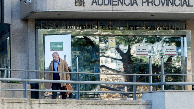 Rodrigo Rato, a su salida del juicio por el ‘Caso Rato’, en la Audiencia Provincial de Madrid.