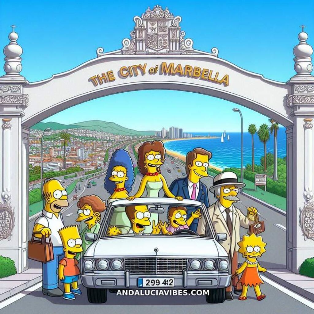 Los Simpsons por Marbella y puerto Ban&uacute;s