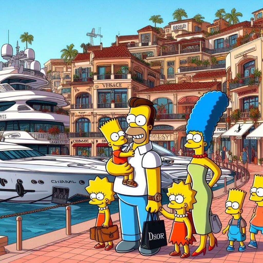 Los Simpsons por Marbella y puerto Ban&uacute;s
