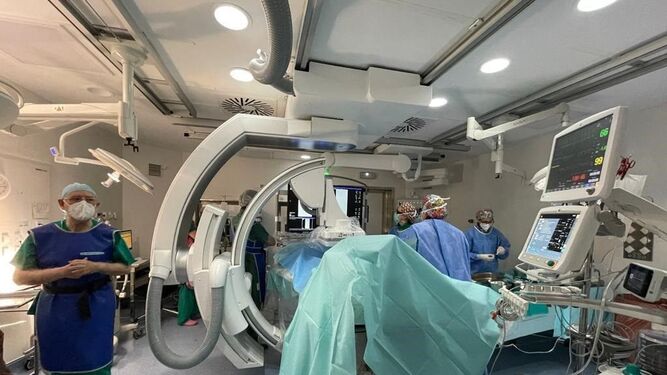 Nuevo quirófano para angiología y cirugía vascular del Hospital Clínico de Málaga.