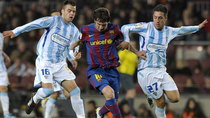 Toribio, a la derecha, con Messi y Edu Ramos.