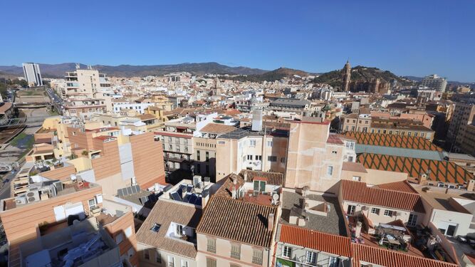 Vista de viviendas en el Centro de Málaga.