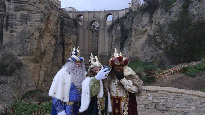Los Reyes Magos inmortalizaron su visita al Tajo de Ronda