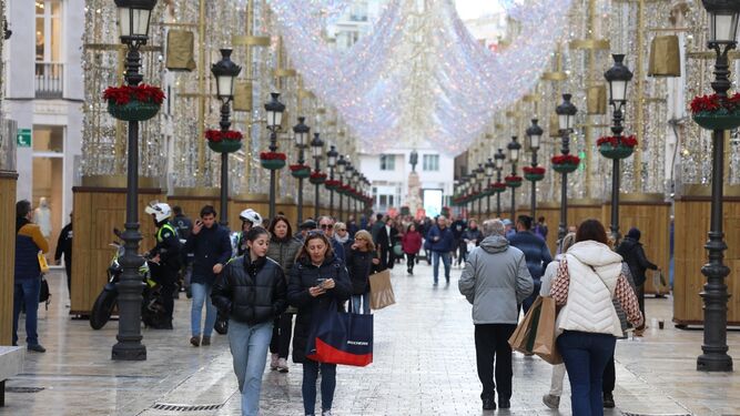 Calle Larios, foco principal para las últimas compras navideñas