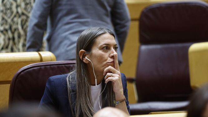 La diputada de Junts per Catalunya Míriam Nogueras durante el pleno del Congreso.
