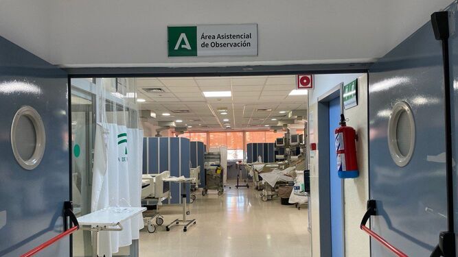 El área de Observación del hospital Clínico de Málaga.