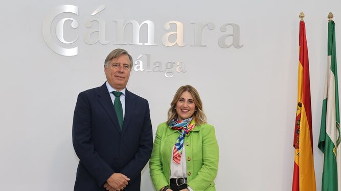 José Carlos Escribano y María Paz Flores en la presentación de los resultados del Programa de Formación España Emprende.