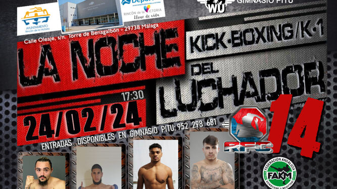 Cartel de la XIV Edición de la Noche del Luchador en Rincón de la Victoria