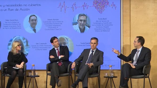 Ponentes durante la presentación del informe ‘Las miocardiopatías importan’, el pasado miércoles en Madrid.