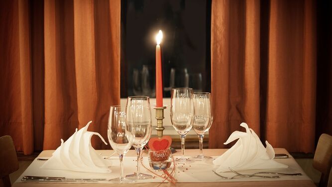 Una cena romántica.