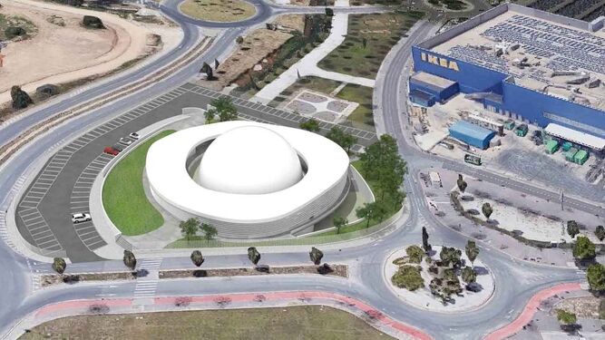 Visión conceptual del futuro Planetario de Málaga según los planos de arquitectura.