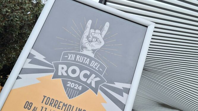 El cartel de la 'Ruta del rock'.