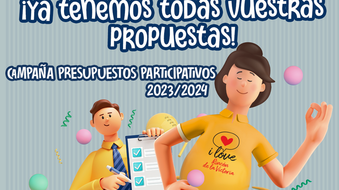Cartel de los Presupuestos Participativos de Rincón de la Victoria