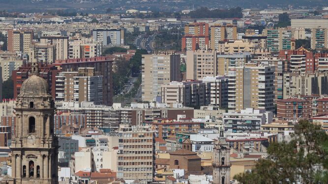 Vistas de viviendas en Málaga.