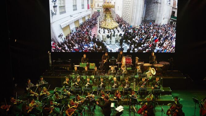 La orquesta sinfónica Larios Pop del Soho en un concierto de Cuaresma anterior.