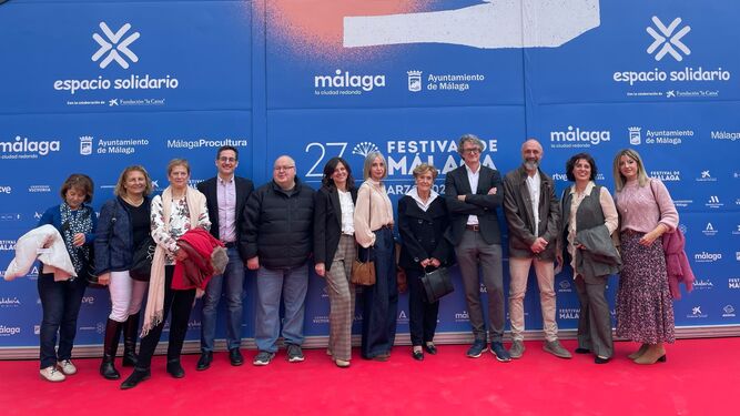 Profesionales y pacientes del Clínico en el Festival de Málaga.