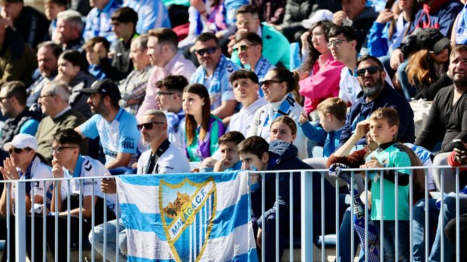 Afición en La Rosaleda durante el Málaga CF- UD Ibiza