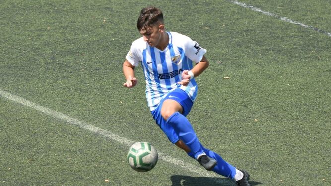 Samu Román, en su etapa en el Málaga CF