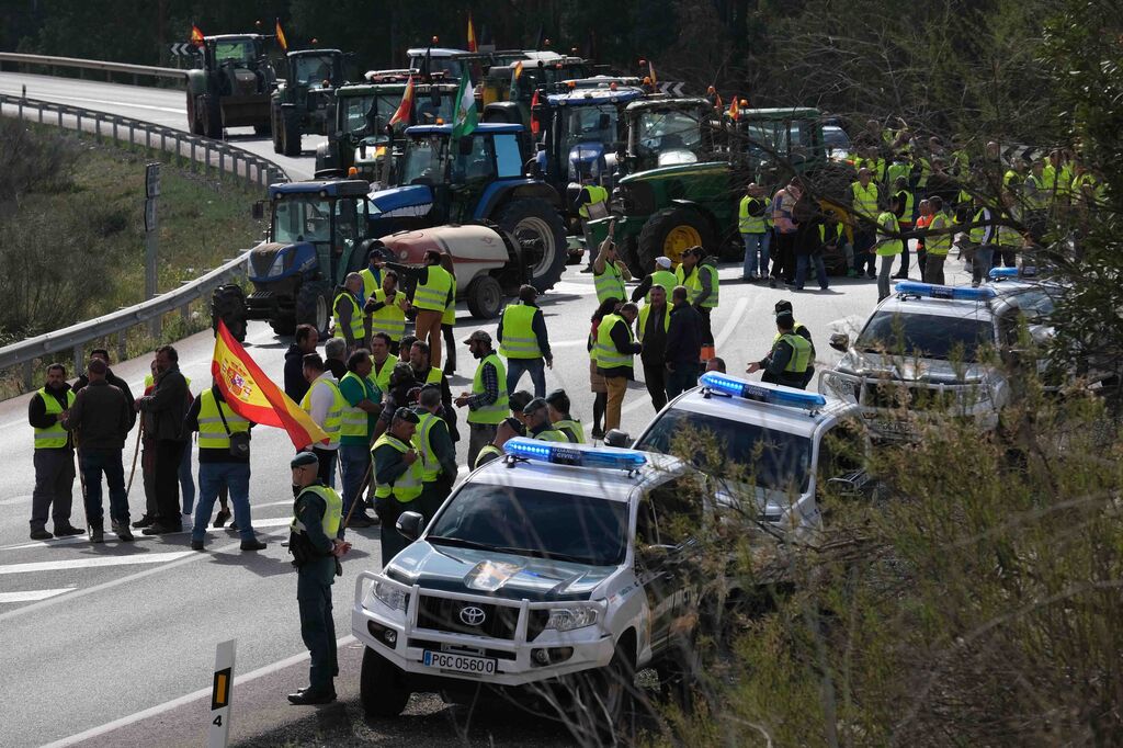 La jornada de protesta de los agricultores, en fotos.