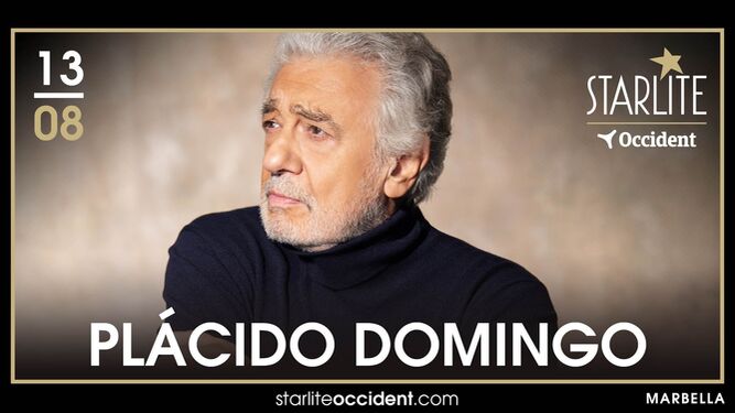 Plácido Domingo, en el cartel promocional de Starlite Occident.