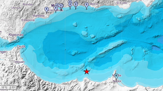 Un terremoto cerca de Melilla se deja sentir en Málaga.