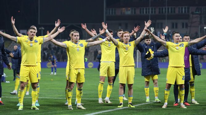 Ucrania celebra el pase a la final.