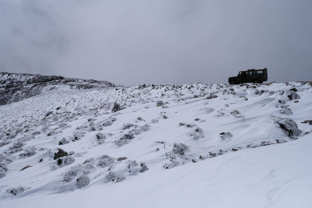 La nevada en la Sierra de las Nieves, en fotos.