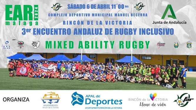Cartel del III Encuentro Andaluz de Rugby en Rincón de la Victoria