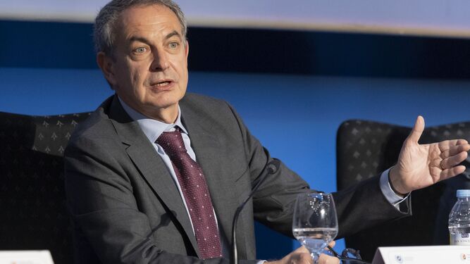 Rodríguez Zapatero, durante su conferencia en la UMA.