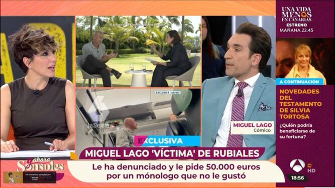 Miguel Lago ha desvelado sus problemas legales con Luis Rubiales por uno de sus monólogos.