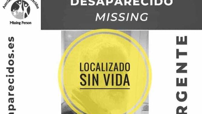 El cartel de SOS Desaparecidos