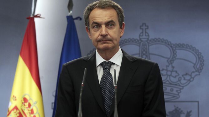 José Luis Rodríguez Zapatero, en 2011, el día que anunció el fin de ETA.